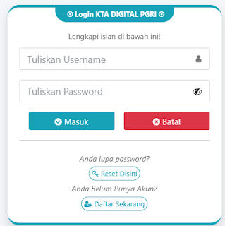 Register PGRI Ciledug - Persatuan Guru Republik Indonesia Cabang Ciledug